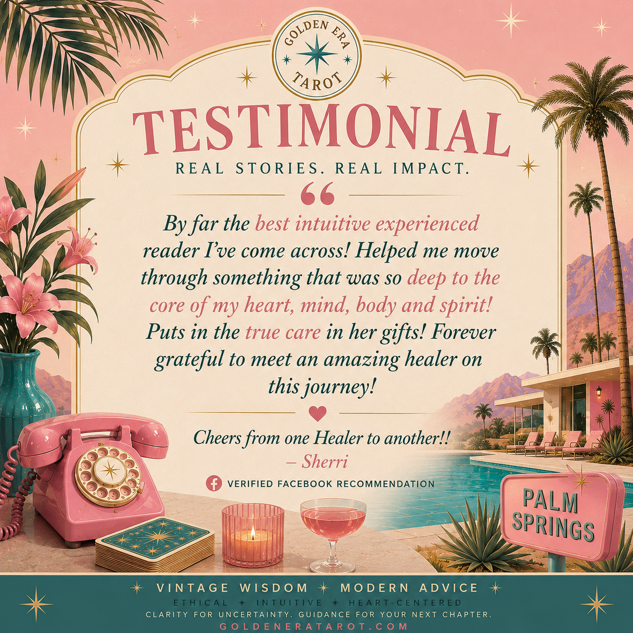 Testimonial from Sherri for Golden Era Tarot